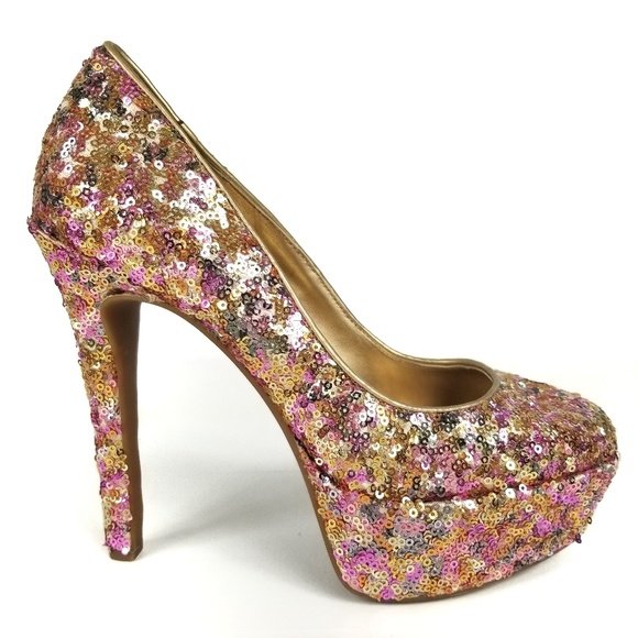 colorful sequin shoes